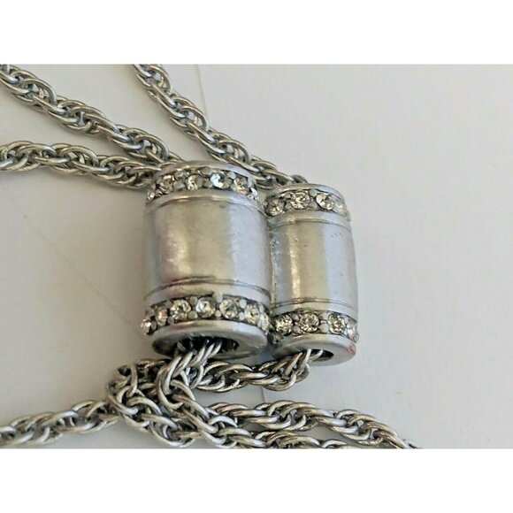 Lia Sophia Kiam Family Collection Silver Tone "Curtain call" NECKLACE" 17-20" - Picture 3 of 9